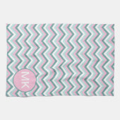Linge De Cuisine Motif Ocean Mist Chevron (Horizontal)