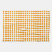 Linge De Cuisine Motif Oranges Blanc (Horizontal)
