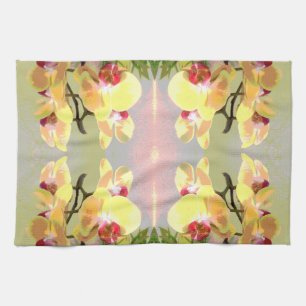 Linge De Cuisine Motif Orchidées Jaunes