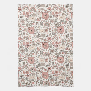 Linge De Cuisine Motif Ours en Peluche Bohème Scandinave