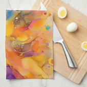 Linge De Cuisine Motif Paint Splatter 2 (Quart Plié)