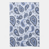 Linge De Cuisine Motif Paisley Bleu (Vertical)