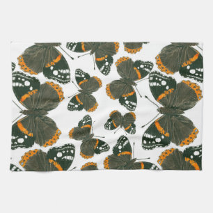 Linge De Cuisine Motif papillon de l'amiral rouge