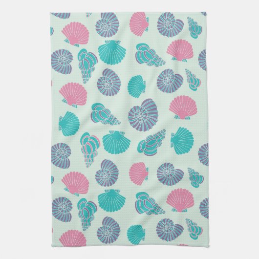 Linge De Cuisine Motif Pastel Seashell 1 (Vertical)