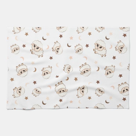 Linge De Cuisine Motif Pastel Sheep (Horizontal)