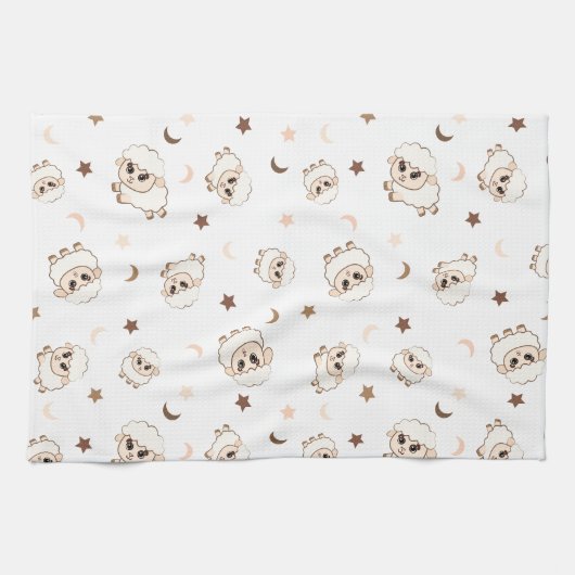 Linge De Cuisine Motif Pastel Sheep (Horizontal)