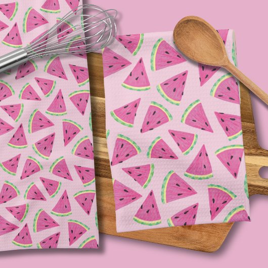 Linge De Cuisine Motif pastèque rose