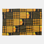 Linge De Cuisine Motif Patchwork Citrouille Halloween (Horizontal)