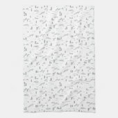 Linge De Cuisine Motif paysager des lignes de bois géométriques (Vertical)
