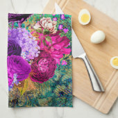 Linge De Cuisine Motif Peacock Illustré vintage (Quart Plié)