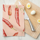 Linge De Cuisine Motif Pepper Red Chili (Quart Plié)