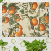 Linge De Cuisine Motif Persimmons (Plié)