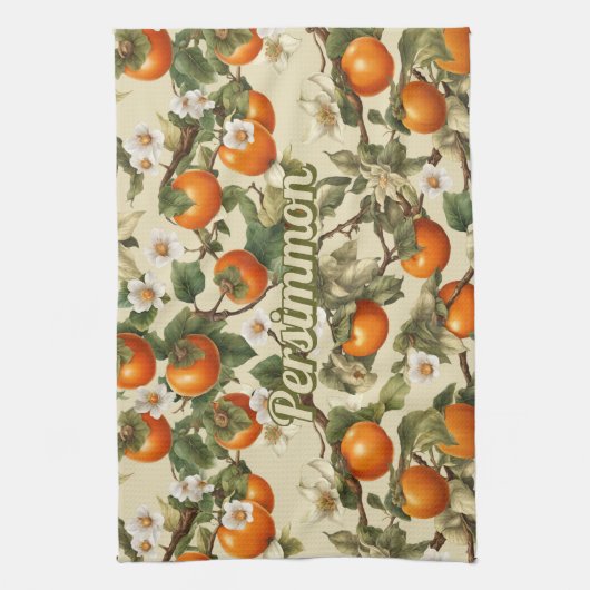 Linge De Cuisine Motif Persimmons (Vertical)