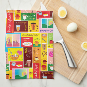 Linge De Cuisine Motif Petit Déjeuner Fantaisiste