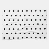 Linge De Cuisine Motif Pois Noir Et Blanc (Horizontal)