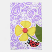 Linge De Cuisine Motif pourpre de Paisley ; Coccinelle (Vertical)