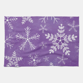 Linge De Cuisine Motif pourpre et blanc de flocon de neige