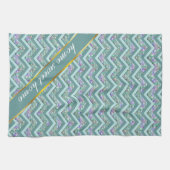 Linge De Cuisine Motif Rainbow Foil ZigZag (Horizontal)