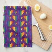 Linge De Cuisine Motif Rainbow Hearts (Quart Plié)