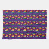 Linge De Cuisine Motif Rainbow Hearts (Horizontal)
