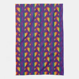 Linge De Cuisine Motif Rainbow Hearts