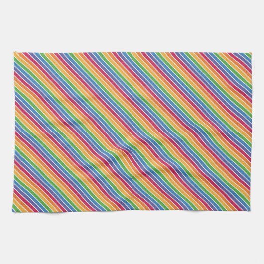 Linge De Cuisine Motif Rainbow Stripes (Horizontal)