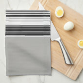 Linge De Cuisine Motif rayé noir blanc gris (Quart Plié)
