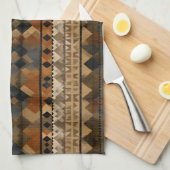 Linge De Cuisine Motif rayure rustique sud-ouest (6) (Quart Plié)