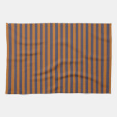 Linge De Cuisine Motif Rayures Orange Violet (Horizontal)