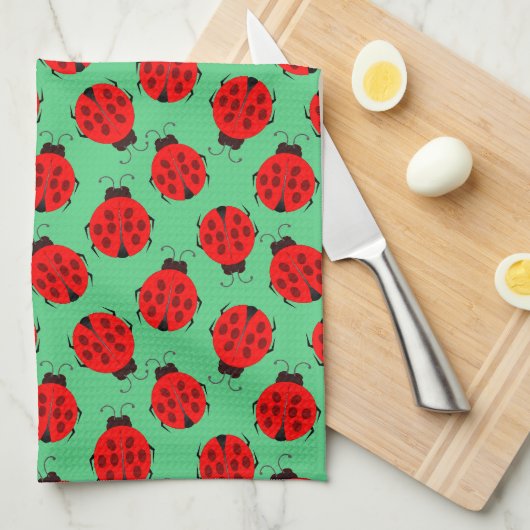 Linge De Cuisine Motif Red Ladybug (Quart Plié)