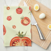 Linge De Cuisine Motif Red Tomato (Quart Plié)