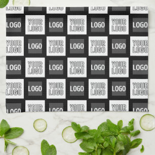 Linge De Cuisine Motif répétitif de deux logos ou images