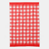 Linge De Cuisine Motif rétro-blanc rouge vérifié (Vertical)