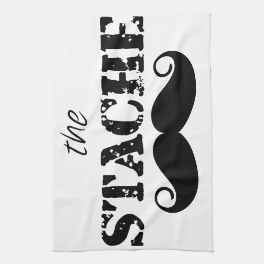Linge De Cuisine Motif rétro Mustache Hipster (Vertical)