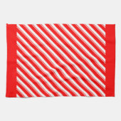 Linge De Cuisine Motif rétro Red White Diagonal (Horizontal)
