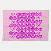 Linge De Cuisine Motif rétro rose dans le style tendance avec monog (Horizontal)