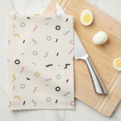 Linge De Cuisine Motif Retro Squiggle (Quart Plié)