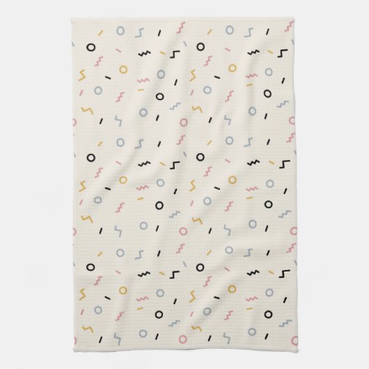 Linge De Cuisine Motif Retro Squiggle (Vertical)