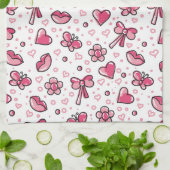 Linge De Cuisine motif romantique (Plié)