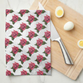 Linge De Cuisine Motif rose (Quart Plié)