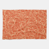 Linge De Cuisine Motif Rose Abstrait moderne, Mandarin Orange (Horizontal)