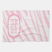 Linge De Cuisine Motif rose-clair de zèbre (Horizontal)