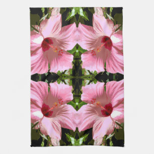 Linge De Cuisine Motif rose de ketmie