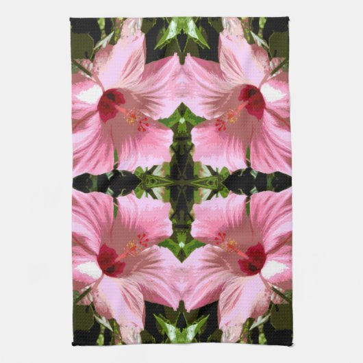 Linge De Cuisine Motif rose de ketmie (Vertical)