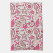Linge De Cuisine Motif rose de mer (Vertical)