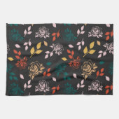 Linge De Cuisine Motif rose et Feuille (Horizontal)