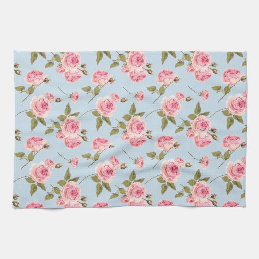 Linge De Cuisine Motif rose et Pois (Horizontal)