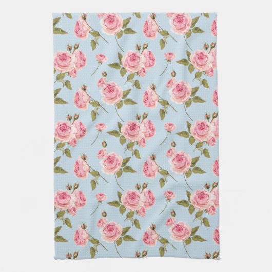 Linge De Cuisine Motif rose et Pois (Vertical)