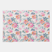Linge De Cuisine Motif rose et Turquoise (Horizontal)