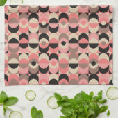 Linge De Cuisine Motif rose moderne de la moitié du siècle (Plié)